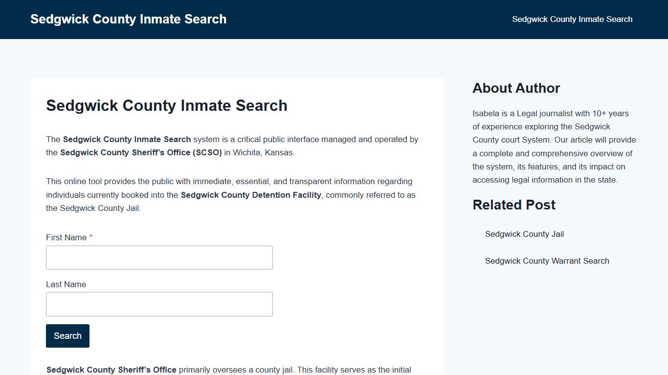 What is Sedgwick County Inmate Search - Complete Guide 2026